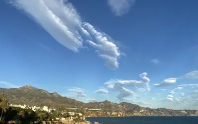 Nerja-Spain: most, most probably not natural, but fake clouds