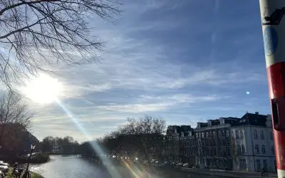 Spectacular sunset blocking yesterday in Amsterdam