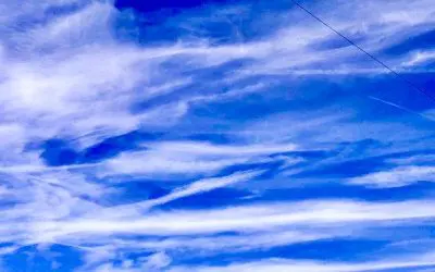 Arizona on Big Game Sunday. Artificial sunn dogs over Arizona.