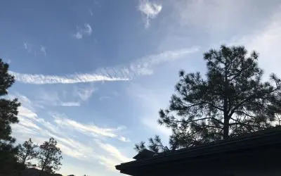 Dewey Arizona – Chemtrails Early AM Spread Into A Dome Mid Day!