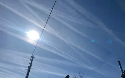 Chemtrails over Brussels Belgium