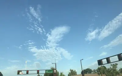 Tempe Arizona – Total Chemtrails Dome This AM Followed By Lingering Swirly “Clouds” Later In The Day!