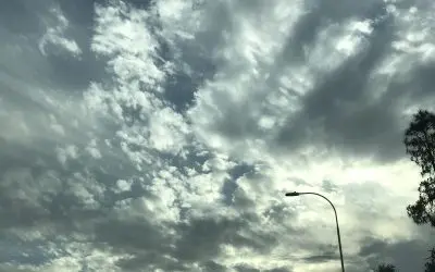 Tempe Arizona – Sprayed, Swirled Clouds That Completely Blocked The Sun Today!!!