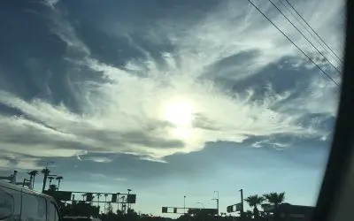 Tempe Arizona – Heavy Spray This AM With These Swirled Blobs Hanging Around This Evening!