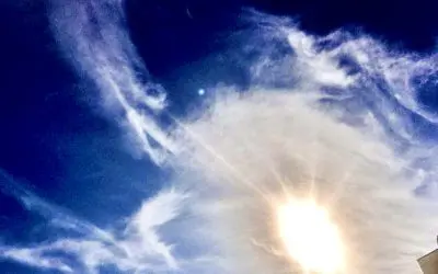 Casa Grande Arizona sun blotted out by chemicals.