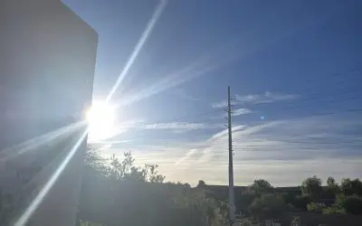 Blocking the sun today