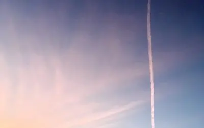 Because nothing says nature like chemtrailed western skies at sundown.