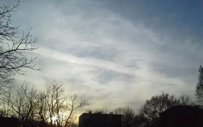 Hazy Blue Sky over Serbia, Southeast Europe