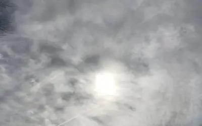 This is the sky at noon in Pinal County AZ. No weather systems moving through just chemical spraying.