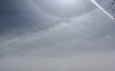 Casa Grande, Arizona. Chemical ring around the Sun.