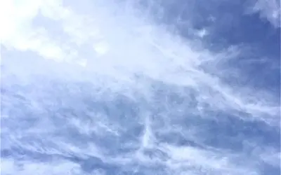 Chemtrails residue floating in the sky in 10% humidity