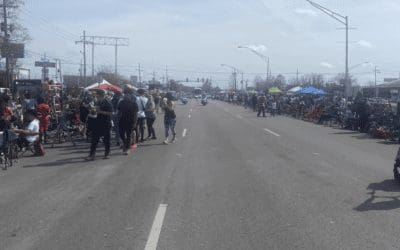 Crowd chemicals for Mardi Gras