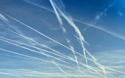 Look up at the lines in sky