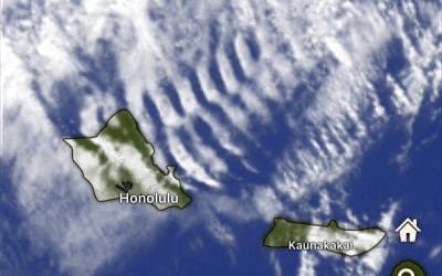 Hawaii 1/24/24 2:55pm PST HAARP bands creating wave 🌊 clouds
