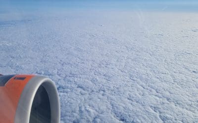 Heading into Amsterdam above the ‘clouds’