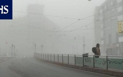 Sulfur smelling fog in Helsinki, Finland.