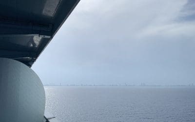 Chemtrails over top of the cruise ships as they cross the ocean.