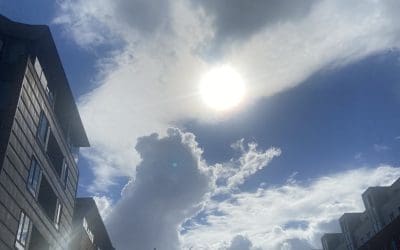 Yep, fake cloud blocking the sun rays in Amsterdam