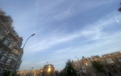 The Hague: unbelievable, sky everywhere fully loaded with chems this evening (around 1915 hours CEST)